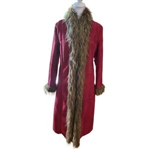 Vintage Terry Lewis Classic Luxuries Faux Suede/Fur Penny Lane Winter Coat XS